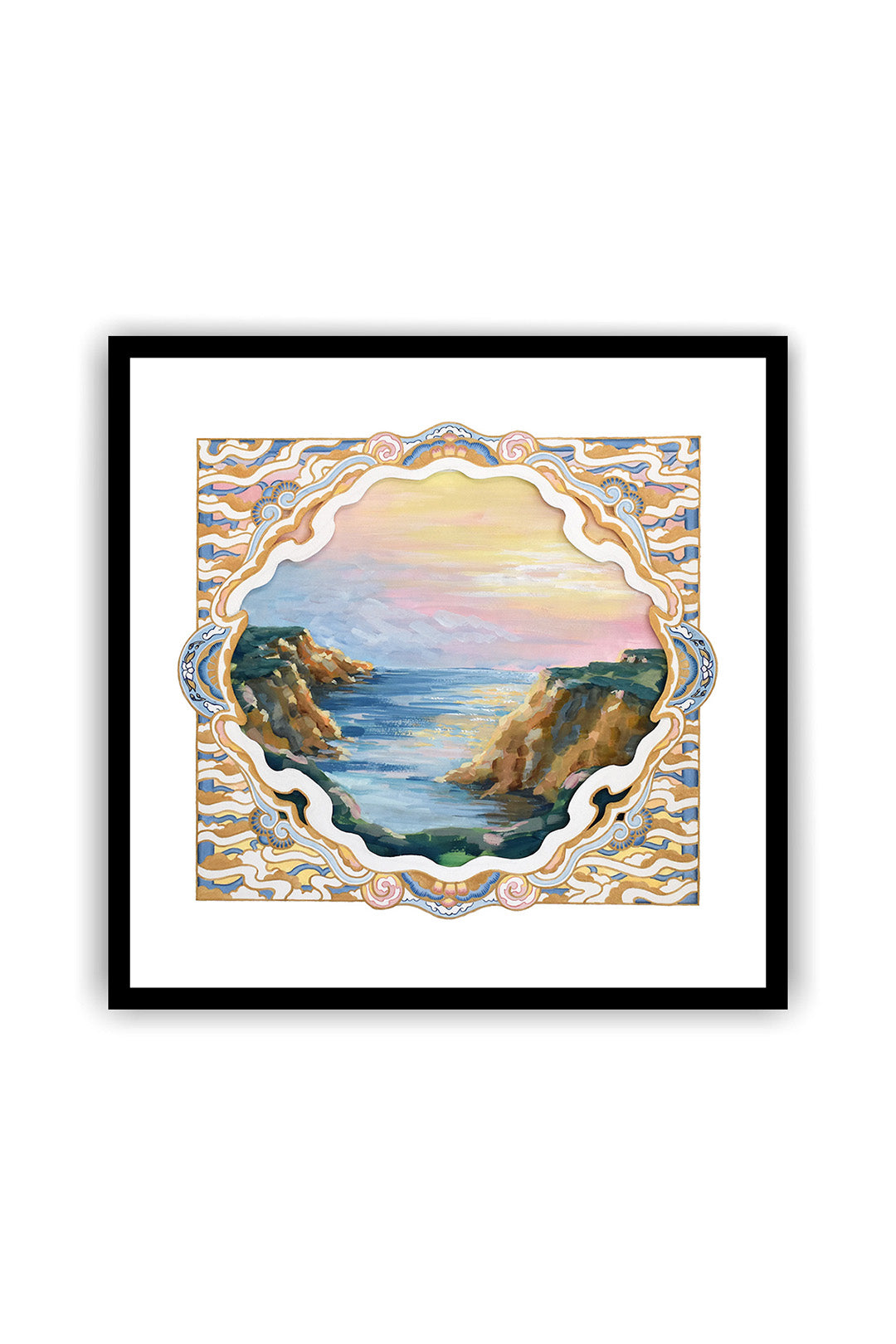 "Ornamental frame landscape" - PRINT (framed available)